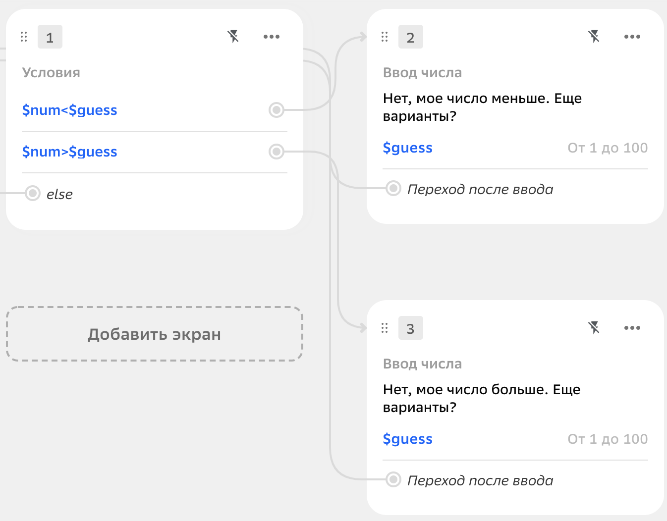 Переход в зависимости от условия